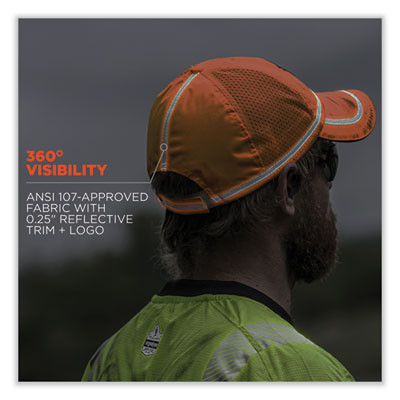 Glowear 8930 Hi-Vis Baseball Cap, Polyester, One Size Fits Most, Orange