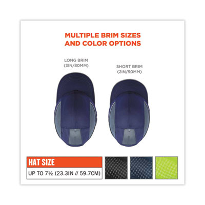 Skullerz 8960 Bump Cap With Led Lighting, Short Brim, Lime Green