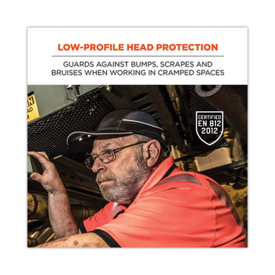 Skullerz 8960 Bump Cap With Led Lighting, Long Front Brim, Xxx-Small To Large (Up To 7.5), 0.01" Insert, Lime Green