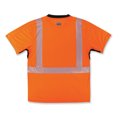 Glowear 8283Bk Class 2 Lightweight Performance Hi-Vis T-Shirt, Large, Orange