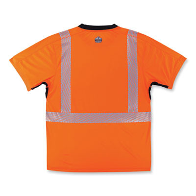Glowear 8283Bk Class 2 Lightweight Performance Hi-Vis T-Shirt, 3X-Large, Orange
