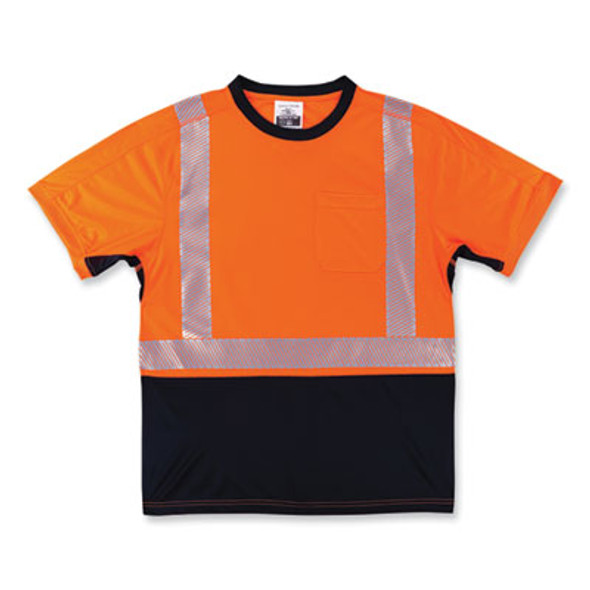 Glowear 8283Bk Class 2 Lightweight Performance Hi-Vis T-Shirt, Polyester, 5X-Large, Orange