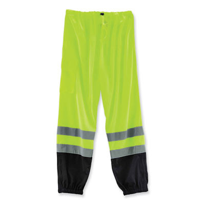 Glowear 8910Bk Class E Hi-Vis Pants With Black Bottom, Polyester, Small/Medium, Lime