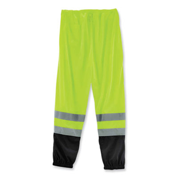 Glowear 8910Bk Class E Hi-Vis Pants With Black Bottom, Polyester, 4X-Large/5X-Large, Lime