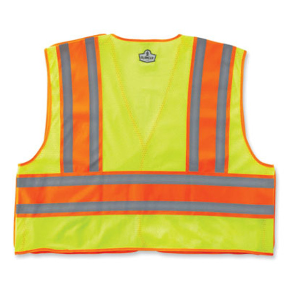 Glowear 8245Psv Class 2 Public Safety Vest, Polyester, 6X-Large/7X-Large, Lime