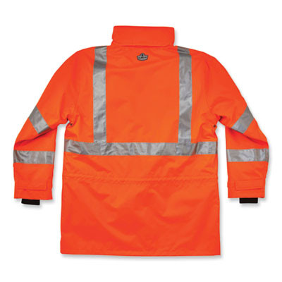 Glowear 8385 Class 3 Hi-Vis 4-In-1 Jacket, 5X-Large, Orange