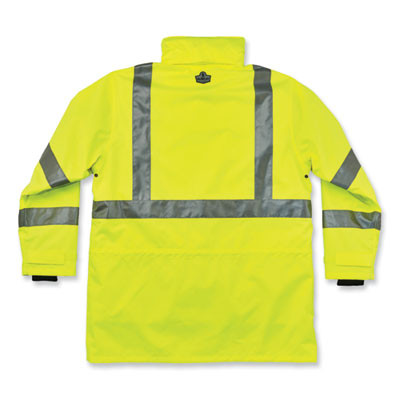 Glowear 8385 Class 3 Hi-Vis 4-In-1 Jacket, Small, Lime