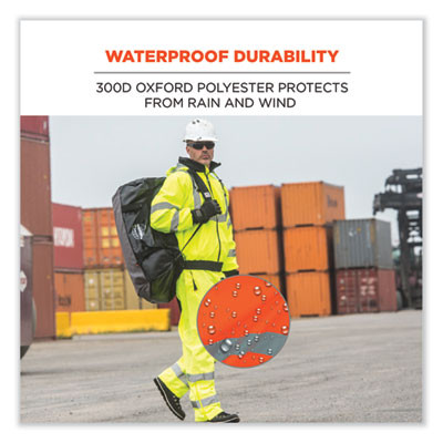 Glowear 8915 Class E Hi-Vis Rain Pants, 5X-Large, Orange