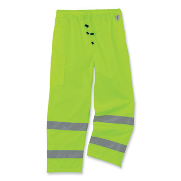 Glowear 8915 Class E Hi-Vis Rain Pants, Medium, Lime