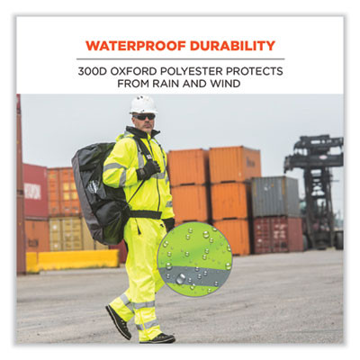 Glowear 8915 Class E Hi-Vis Rain Pants, 3X-Large, Lime