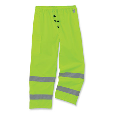 Glowear 8915 Class E Hi-Vis Rain Pants, 5X-Large, Lime