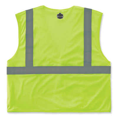 Glowear 8210Hl-S Single Size Class 2 Economy Mesh Vest, Polyester, X-Small, Lime