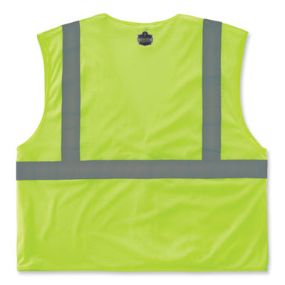Glowear 8210Hl-S Single Size Class 2 Economy Mesh Vest, Polyester, Small, Lime
