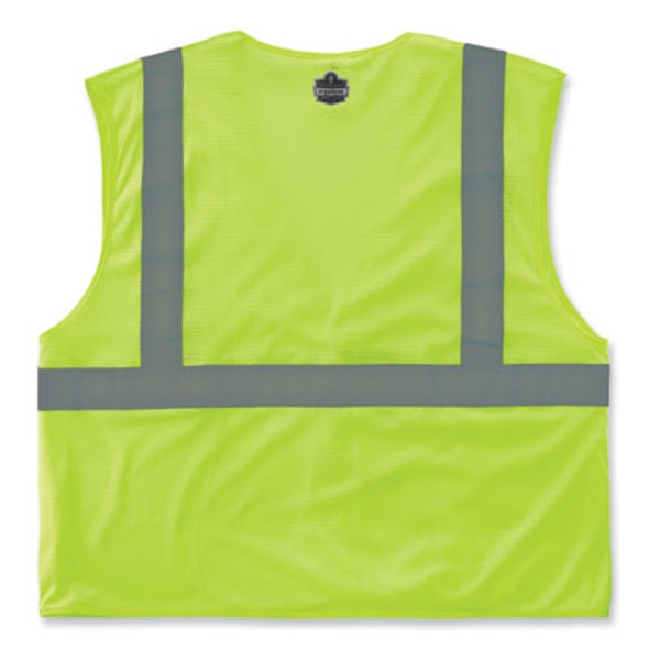 Glowear 8210Hl-S Single Size Class 2 Economy Mesh Vest, Polyester, Large, Lime