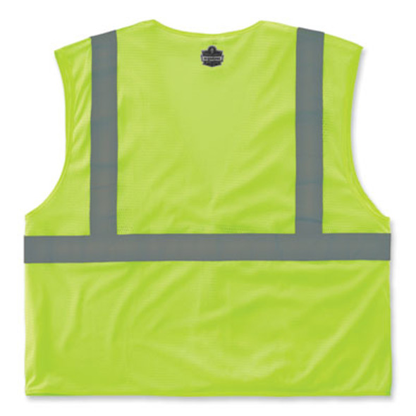 Glowear 8210Hl-S Single Size Class 2 Economy Mesh Vest, Polyester, X-Large, Lime