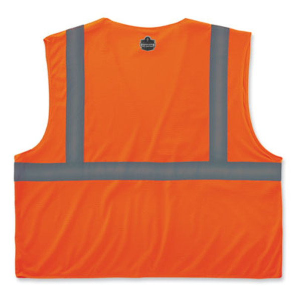 Glowear 8210Hl-S Single Size Class 2 Economy Mesh Vest, Polyester, Large, Orange