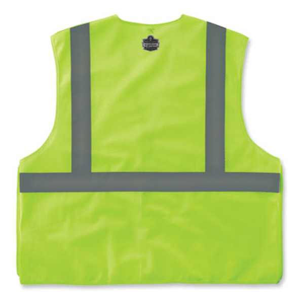 Glowear 8215Ba-S Single Size Class 2 Economy Breakaway Mesh Vest, Polyester, X-Large, Lime