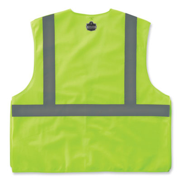Glowear 8215Ba-S Single Size Class 2 Economy Breakaway Mesh Vest, Polyester, 4X-Large, Lime