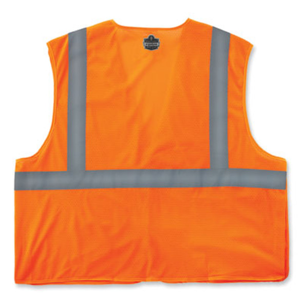 Glowear 8215Ba-S Single Size Class 2 Economy Breakaway Mesh Vest, Polyester, Large, Orange