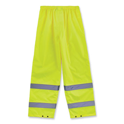 Glowear 8916 Class E Lightweight Hi-Vis Rain Pants, 3X-Large, Lime