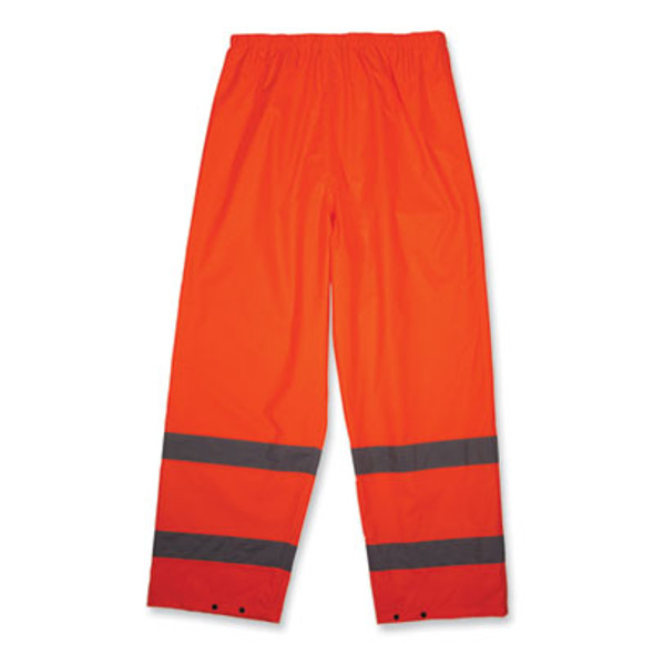 Glowear 8916 Class E Lightweight Hi-Vis Rain Pants, Small, Orange