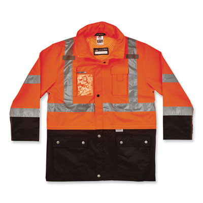 Glowear 8386 Class 3 Hi-Vis Outer Shell Jacket, Polyester, X-Large, Orange