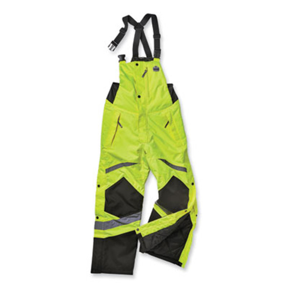 Glowear 8928 Class E Hi-Vis Insulated Bibs, 5X-Large, Lime