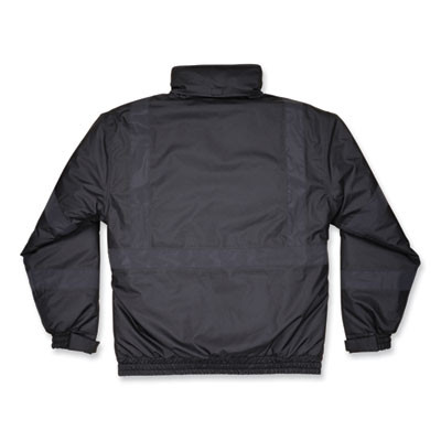 Glowear 8377Ev Non-Certified Hi-Vis Quilted Bomber Jacket, Black, Small