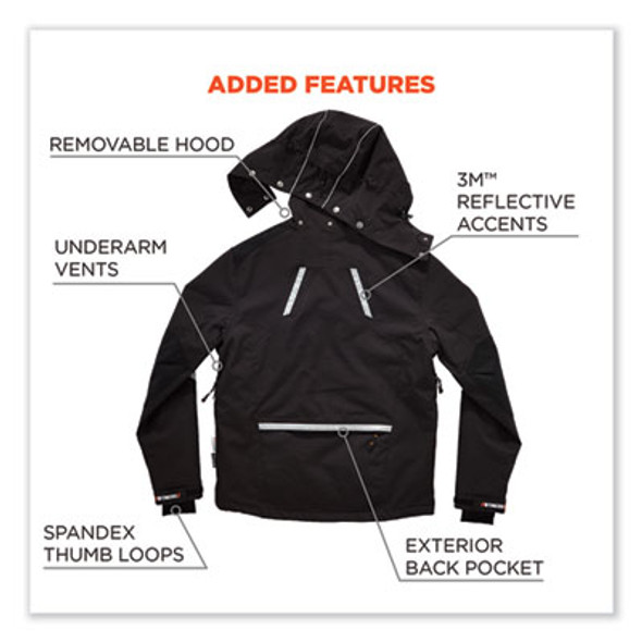 N-Ferno 6466 Thermal Jacket With 500D Nylon Shell, Small, Black