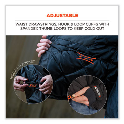 N-Ferno 6466 Thermal Jacket With 500D Nylon Shell, Small, Black