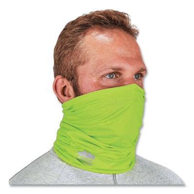 Chill-Its 6487 Cooling Performance Knit Multi-Band, Polyester/Spandex, One Size Fits Most, Hi-Vis Lime