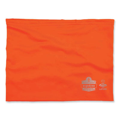 Chill-Its 6489 2-Layer Cooling Performance Knit Multi-Band, Polyester/Spandex, Small/Medium, Hi-Vis Orange