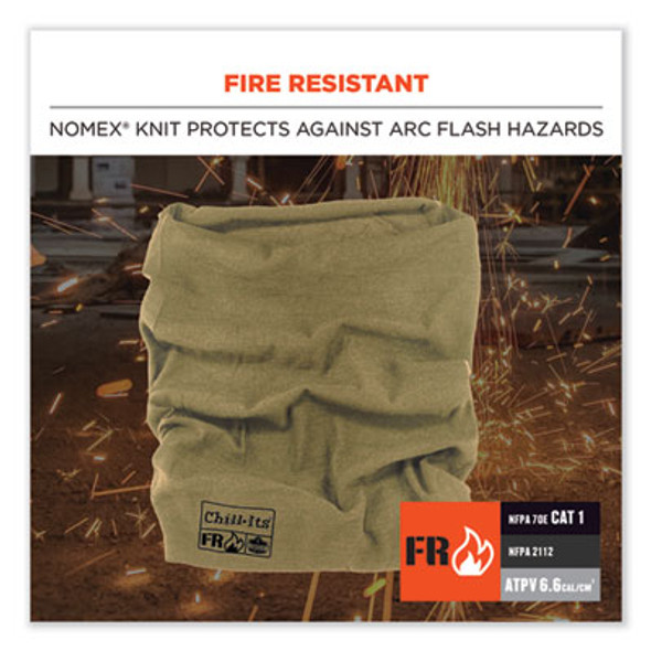 Chill-Its 6486 Fr Multi-Band, Nomex, One Size Fits Most, Khaki