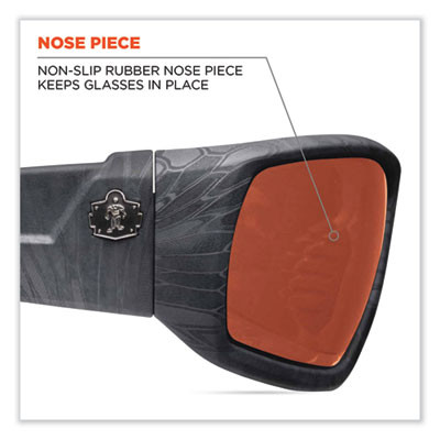 Skullerz Odin Safety Glasses, Black Full Frame, Copper Dual Lens