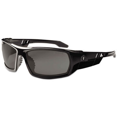 Skullerz Odin Safety Glasses, Fog-Off Technology, Black Full Frame, Smoke Dual Lens