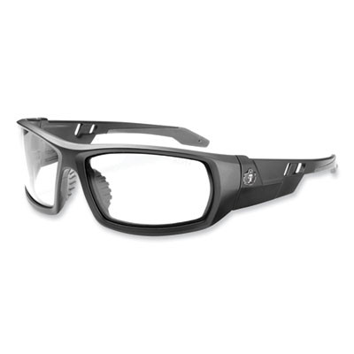 Skullerz Odin Safety Glasses, Fog-Off Technology, Matte Black Full Frame, Clear Dual Lens