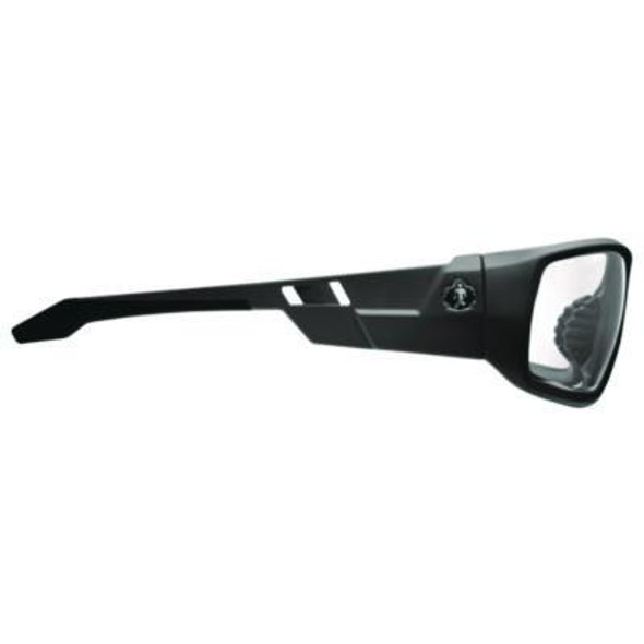 Skullerz Odin Anti-Scratch And Enhanced Anti-Fog Safety Glasses, Black Nylon Impact Frame, Clear Polycarbonate Lens