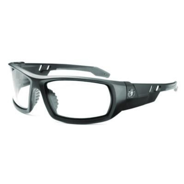 Skullerz Odin Anti-Scratch And Enhanced Anti-Fog Safety Glasses, Black Nylon Impact Frame, Clear Polycarbonate Lens