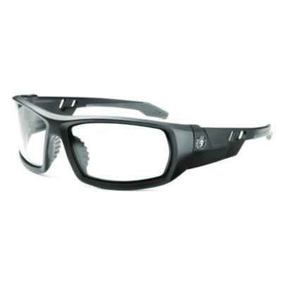 Skullerz Odin Anti-Scratch Enhanced Anti-Fog Safety Glasses, Matte Black Full Frame, Clear Dual Lens