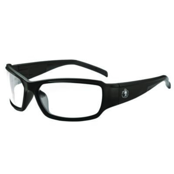 Skullerz Thor Anti-Scratch And Enhanced Anti-Fog Safety Glasses, Black Nylon Impact Frame, Clear Polycarbonate Lens