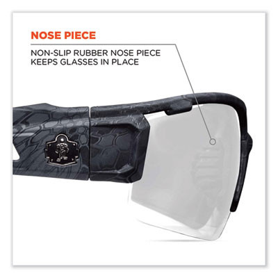 Skullerz Dagr Safety Glasses, Kryptek Highlander Half Frame, Clear Single Anti-Fog Lens