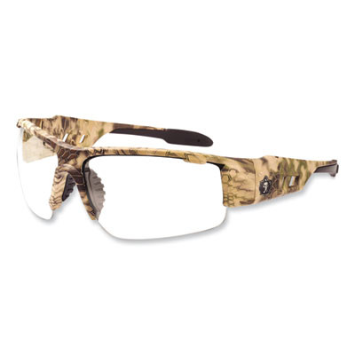 Skullerz Dagr Safety Glasses, Kryptek Highlander Half Frame, Clear Single Anti-Fog Lens