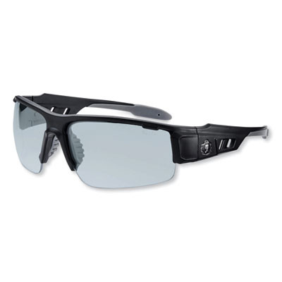 Skullerz Dagr Safety Glasses, Matte Black Half Frame, Clear Single I/O Lens