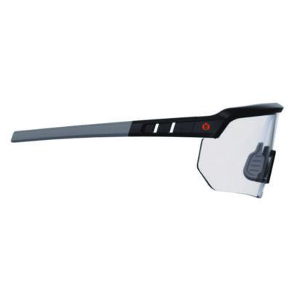 Skullerz Aegir Anti-Scratch/Enhanced Anti-Fog Safety Glasses, Black Nylon Impact Frame, Clear Polycarbonate Lens