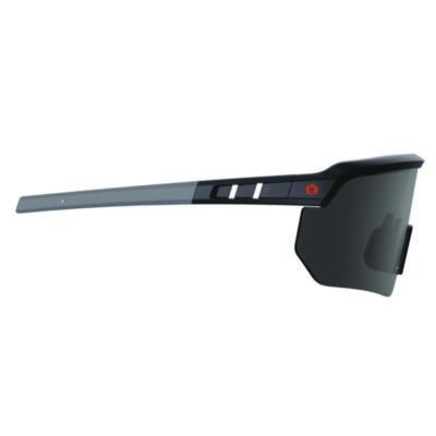 Skullerz Aegir Anti-Scratch Enhanced Anti-Fog Safety Glasses, Matte Black Half Frame, Smoke Single Lens