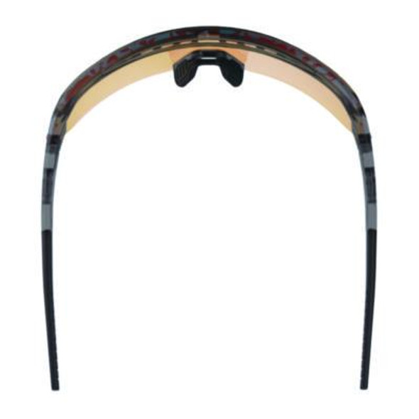 Skullerz Aegir Safety Glasses, Mirrored Lenses, Clear Smoke Nylon Impact Frame, Orange Mirror Polycarbonate Lens