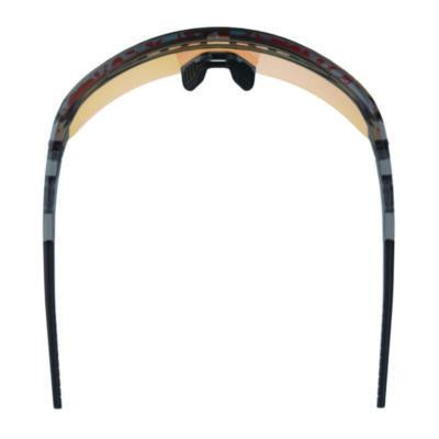 Skullerz Aegir Safety Glasses, Clear Smoke Half Frame, Mirrored Orange Single Lens