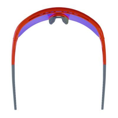 Skullerz Aegir Safety Glasses, Orange Half Frame, Mirrored Purple Single Lens