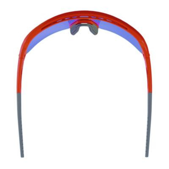 Skullerz Aegir Safety Glasses, Mirrored Lenses, Orange Nylon Impact Frame, Blue Mirror Polycarbonate Lens