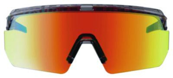 Skullerz Aegir Anti-Scratch And Enhanced Anti-Fog Safety Glasses, Polarized, Clear Smoke Nylon Frame, Orange Mirror Lens